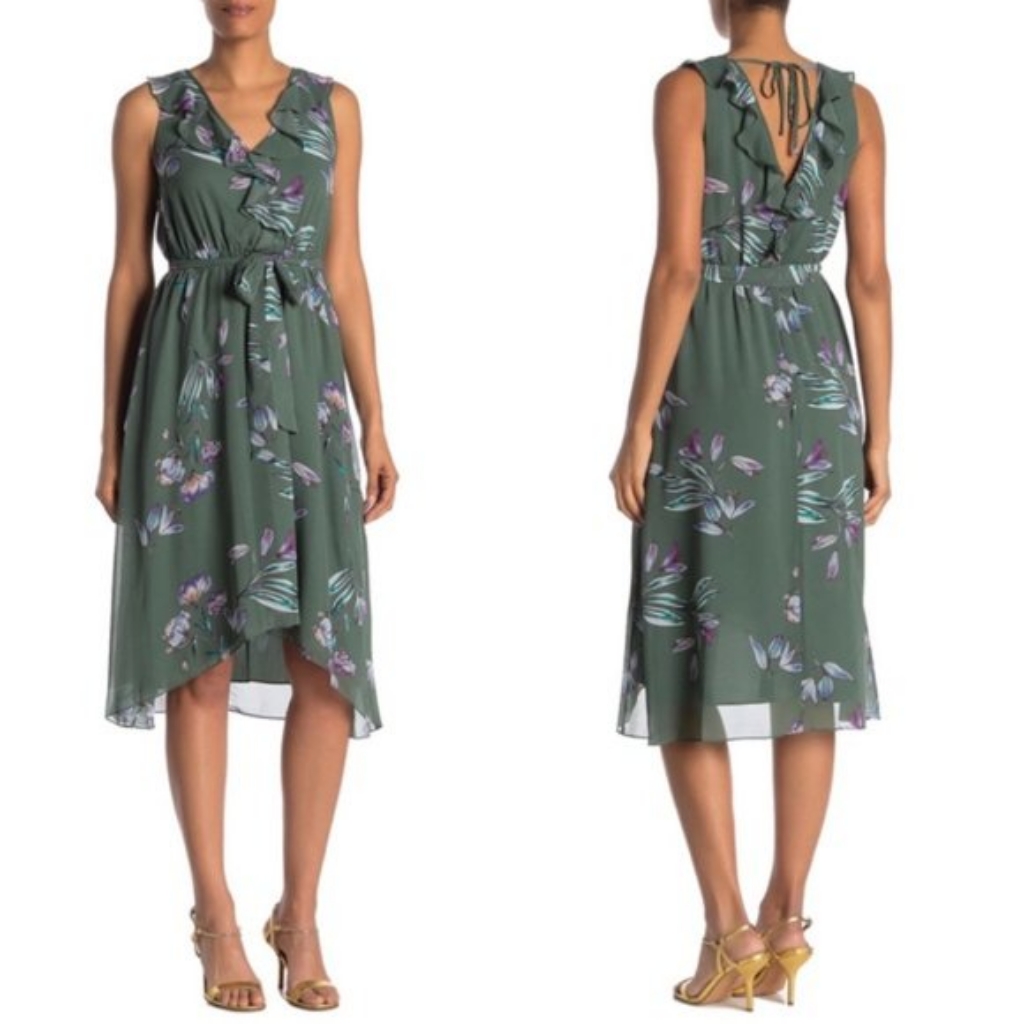 Nwt, Rachel Rachel Roy Sage Floral Odelle Dress